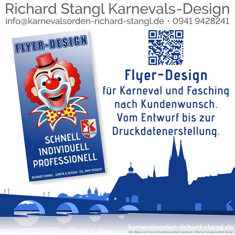Richard Stangl Grafik & Design · Flyer-Design für Karneval und Fasching.
