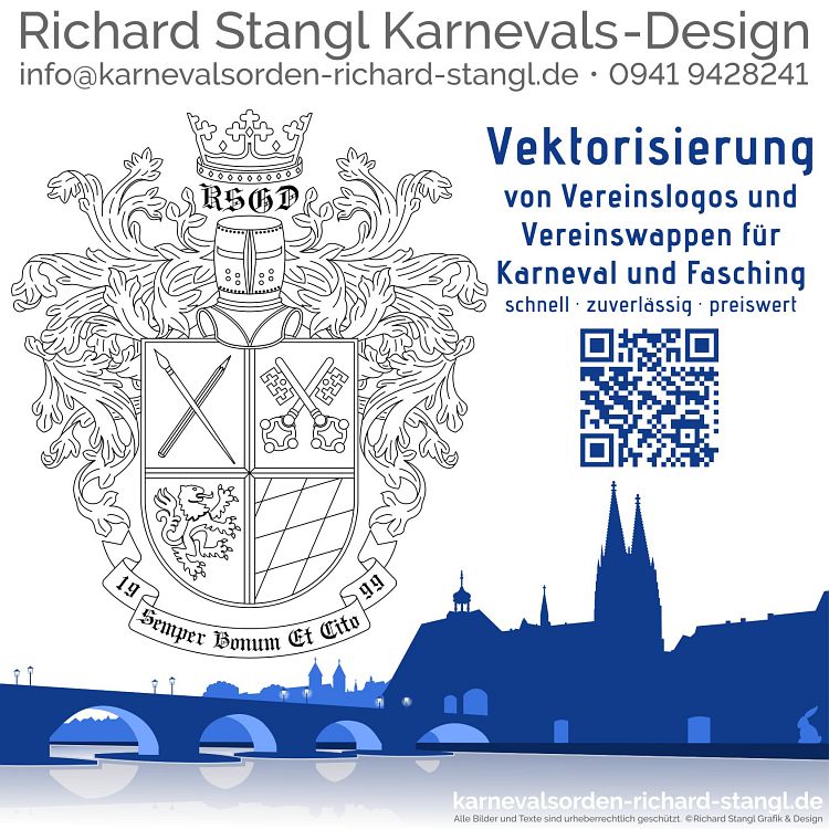 Richard Stangl Grafik & Design · Vektorisierung von Vereinlogos für Karneval und Fasching.